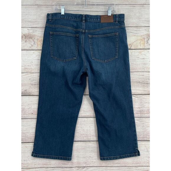 Lauren Ralph Lauren LRL Classic Midcalf Jeans Women's Size 12 Blue Dark Wash - Picture 2 of 8